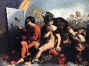 DOSSI, Dosso Jupiter, Mercury and the Virtue df oil on canvas